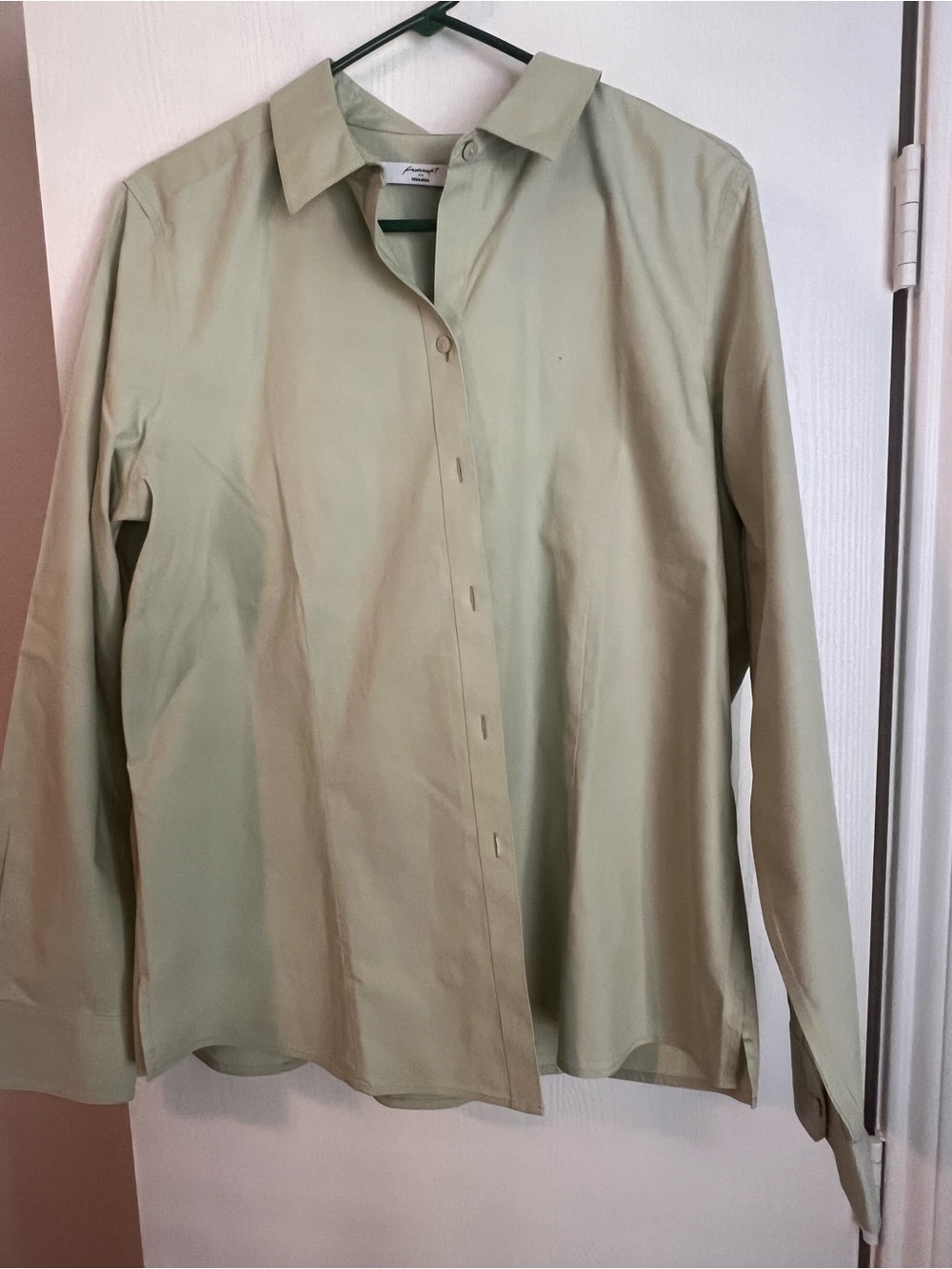 Foxcroft Light Sage Collared Button Shirt